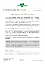 Communiqué de presse ONF "Zéro phyto en forêt publique" (octobre 2014)